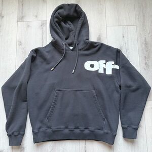 Off-White Shared Logo Drawstring Hoodie. Size XL